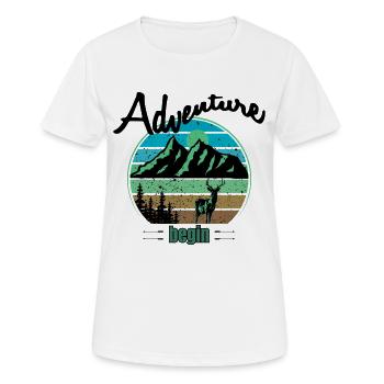 Berge und Wildnis - Frauen T-Shirt atmungsaktiv - Weiß - Vorne - AI Model Female 172 dark (172cm)