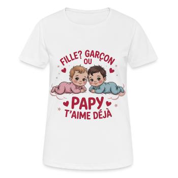 Gender Reveal Opa Party Baby Reveal - Frauen T-Shirt atmungsaktiv - Weiß - Vorne - AI Model Female 172 dark (172cm)