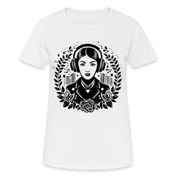 Dreamer Dream Thought – Woman, Headphones, Look - Women's Breathable T-Shirt - white - Front - AI Model Female 172 dark (172cm)