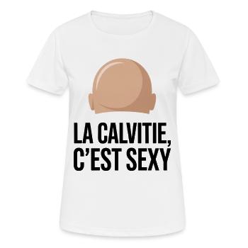 Glatze ist Sexy Glatze Humor Lustiges Geschenk - Frauen T-Shirt atmungsaktiv - Weiß - Vorne - AI Model Female 172 dark (172cm)