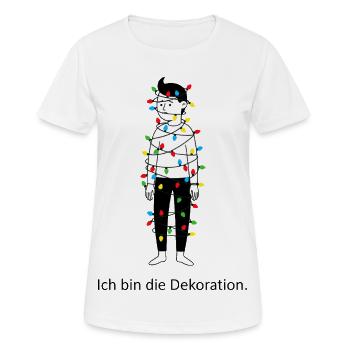 Je suis la décoration. - T-shirt respirant Femme - blanc - Devant - AI Model Female 172 dark (172cm)