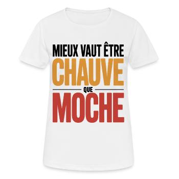 Besser Glatze sein Glatze Humor Lustiges Geschenk - Frauen T-Shirt atmungsaktiv - Weiß - Vorne - AI Model Female 172 dark (172cm)
