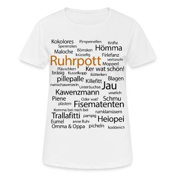 Ruhrpott Sprache Dortmund Bochum Hömma Ruhrdeutsch - Frauen T-Shirt atmungsaktiv - Weiß - Vorne - AI Model Female 172 dark (172cm)