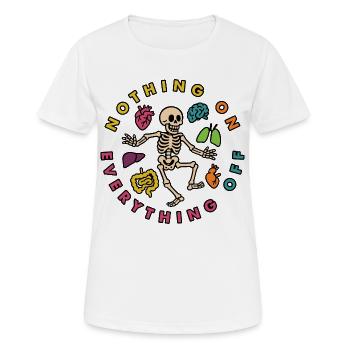 Rien sur, tout éteint - T-shirt respirant Femme - blanc - Devant - AI Model Female 172 dark (172cm)