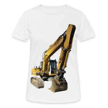 Excavator - Women's Breathable T-Shirt - white - Front - AI Model Female 172 dark (172cm)