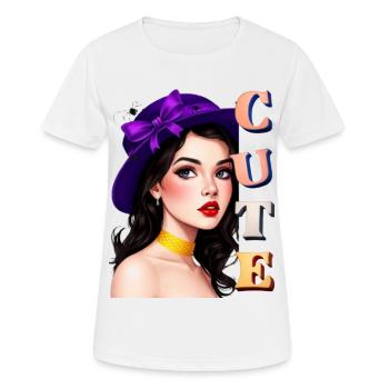Sorcière Vintage - T-shirt respirant Femme - blanc - Devant - AI Model Female 172 dark (172cm)