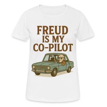 Freud est mon copilote - T-shirt respirant Femme - blanc - Devant - AI Model Female 172 dark (172cm)