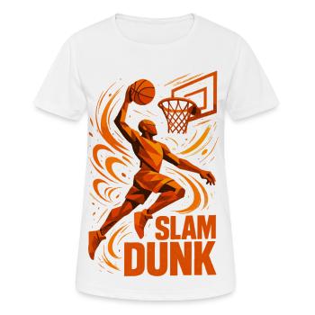 Basketball Slam Dunk Throw Player Dunking Gift - Women's Breathable T-Shirt - white - Front - AI Model Female 172 dark (172cm)