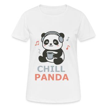 Lo Fi Kawaii Panda – Sweat à capuche et tenue relax - T-shirt respirant Femme - blanc - Devant - AI Model Female 172 dark (172cm)
