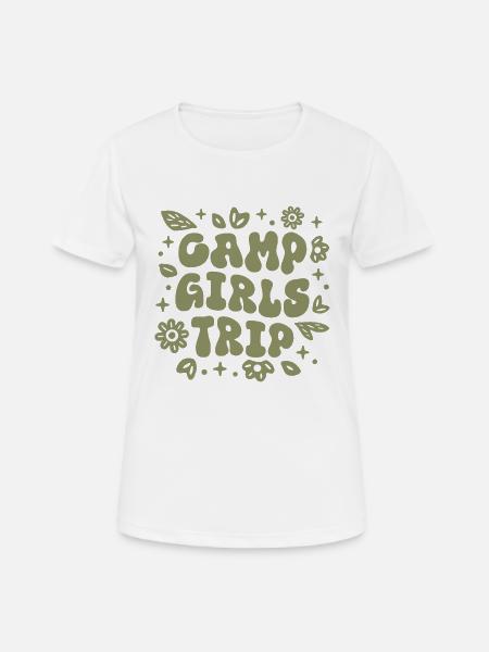  Camp girls trip camping besties friends matching - Dame T-shirt svedtransporterende - hvid