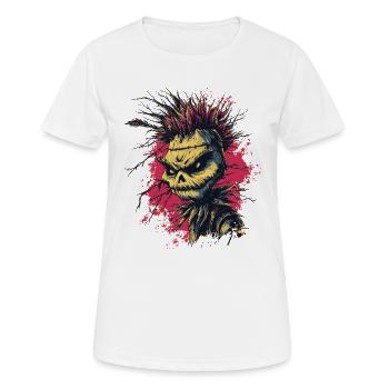 Punkrock Vogelscheuche - Frauen T-Shirt atmungsaktiv - Weiß - Vorne - AI Model Female 172 dark (172cm)