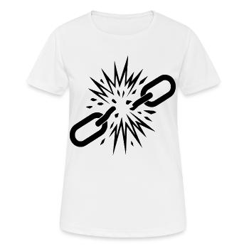 Freiheit - Frauen T-Shirt atmungsaktiv - Weiß - Vorne - AI Model Female 172 dark (172cm)