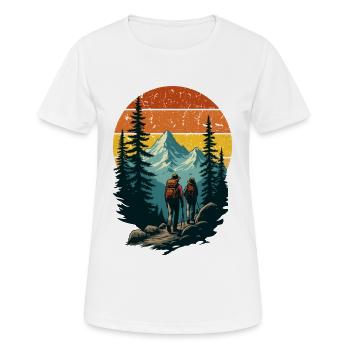 Mountain Nature Adventurers - Women's Breathable T-Shirt - white - Front - AI Model Female 172 dark (172cm)