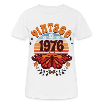 1976 Butterfly 50th Birthday Woman - Women's Breathable T-Shirt - white - Front - AI Model Female 172 dark (172cm)