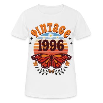 1996 Schmetterling 30. Geburtstag Frau - Frauen T-Shirt atmungsaktiv - Weiß - Vorne - AI Model Female 172 dark (172cm)