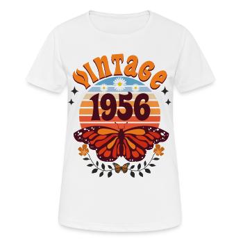 1956 Butterfly 70th Birthday Woman - Women's Breathable T-Shirt - white - Front - AI Model Female 172 dark (172cm)