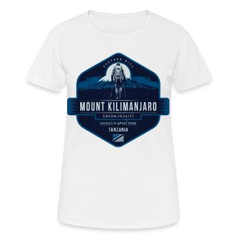 Mount Kilimanjaro , tanzania, hiking  - Women's Breathable T-Shirt - white - Front - AI Model Female 172 dark (172cm)