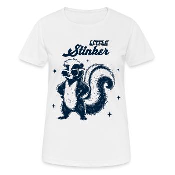 Little Stinker - Moufette mignonne - T-shirt respirant Femme - blanc - Devant - AI Model Female 172 dark (172cm)