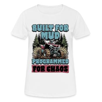 Course dans la boue Conçue pour la boue programmée pour le tout-terrain - T-shirt respirant Femme - blanc - Devant - AI Model Female 172 dark (172cm)