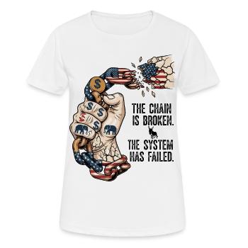 The System Has Failed - Women's Breathable T-Shirt - white - Front - AI Model Female 172 dark (172cm)