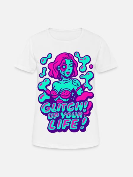 Glitch up your life! Cyborg Woman - Women's Breathable T-Shirt - white