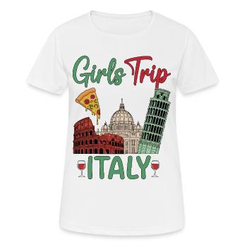 Italy Girls Trip 2025 - Women's Breathable T-Shirt - white - Front - AI Model Female 172 dark (172cm)