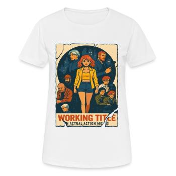 Düsteres Crime-Drama mit starker Heldin - Frauen T-Shirt atmungsaktiv - Weiß - Vorne - AI Model Female 172 dark (172cm)