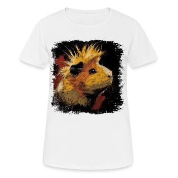 Meerschweinchen Punkrock - Frauen T-Shirt atmungsaktiv - Weiß - Vorne - AI Model Female 172 dark (172cm)