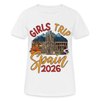 Spain Girls Trip 2026 - Women's Breathable T-Shirt - white - Front - AI Model Female 172 dark (172cm)
