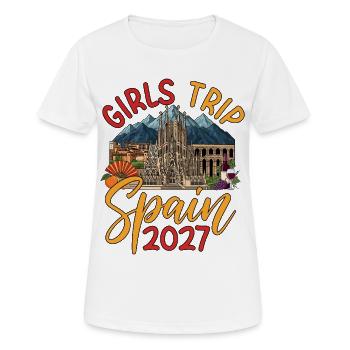 Spain Girls Trip 2027 - Women's Breathable T-Shirt - white - Front - AI Model Female 172 dark (172cm)