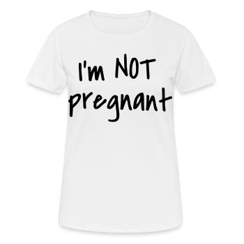 Je ne suis pas enceinte - T-shirt respirant Femme - blanc - Devant - AI Model Female 172 dark (172cm)