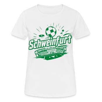 Schweinfurt Fussball Fanartikel Fußball - Frauen T-Shirt atmungsaktiv - Weiß - Vorne - AI Model Female 172 dark (172cm)
