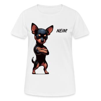 Pas de Pinscher miniature Pinscher Propriétaire de Pinscher - T-shirt respirant Femme - blanc - Devant - AI Model Female 172 dark (172cm)