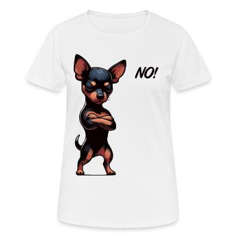 Pas de Pinscher miniature Pinscher Propriétaire de Pinscher - T-shirt respirant Femme - blanc - Devant - AI Model Female 172 dark (172cm)