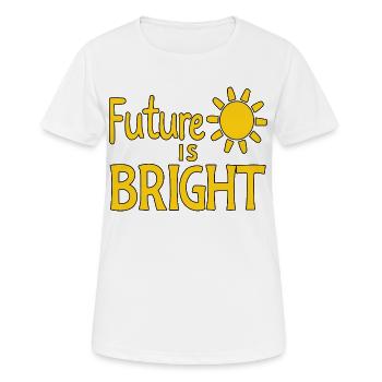 Future Is Bright - Sun - Women's Breathable T-Shirt - white - Front - AI Model Female 172 dark (172cm)