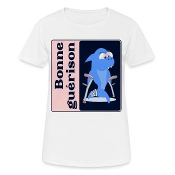 Bonne guérison Pieds - T-shirt respirant Femme - blanc - Devant - AI Model Female 172 dark (172cm)