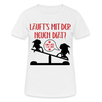 DIÄT SPRÜCHE - ABNEHMEN - HAIFISCHE - Frauen T-Shirt atmungsaktiv - Weiß - Vorne - AI Model Female 172 dark (172cm)