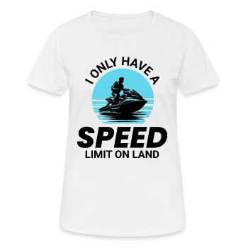 Amateur de jet ski et de sports nautiques - T-shirt respirant Femme - blanc - Devant - AI Model Female 172 dark (172cm)