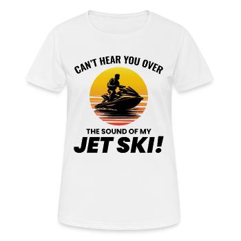 Vintage Jet Ski Sunset Sound Wave  - Women's Breathable T-Shirt - white - Front - AI Model Female 172 dark (172cm)