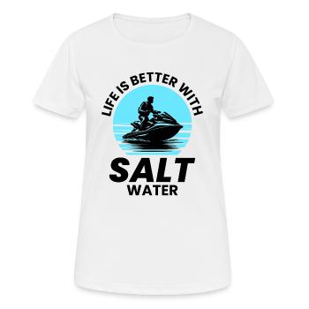 Jetski Salzwasser Abenteuer - Frauen T-Shirt atmungsaktiv - Weiß - Vorne - AI Model Female 172 dark (172cm)