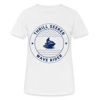 Jetski Thrill Seeker Wave Rider - T-shirt respirant Femme - blanc - Devant - AI Model Female 172 dark (172cm)