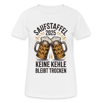 Drinking inciting 2025 No throat stays dry - Women's Breathable T-Shirt - white - Front - AI Model Female 172 dark (172cm)