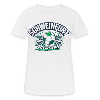 Schweinfurt Fussball Fanartikel Fußball Fan - Frauen T-Shirt atmungsaktiv - Weiß - Vorne - AI Model Female 172 dark (172cm)