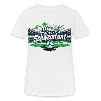 Schweinfurt Football Tshirt Autocollant Autocollant Shir - T-shirt respirant Femme - blanc - Devant - AI Model Female 172 dark (172cm)