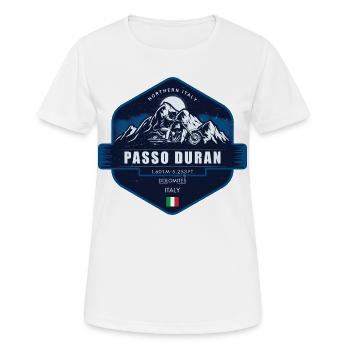 Passo Duran – Dolomites , Italie - T-shirt respirant Femme - blanc - Devant - AI Model Female 172 dark (172cm)