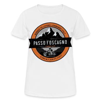 Passo Foscagno , Lombardische Alpen , Italien - Frauen T-Shirt atmungsaktiv - Weiß - Vorne - AI Model Female 172 dark (172cm)