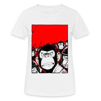 Rébellion des singes - T-shirt respirant Femme - blanc - Devant - AI Model Female 172 dark (172cm)