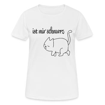 ronronnement - T-shirt respirant Femme - blanc - Devant - AI Model Female 172 dark (172cm)