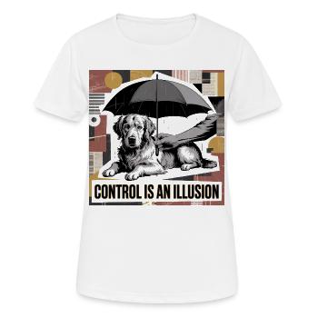 Kontrolle ist eine Illusion Hundekunst - Frauen T-Shirt atmungsaktiv - Weiß - Vorne - AI Model Female 172 dark (172cm)