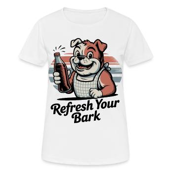 Refresh Your Bark Bulldog - Women's Breathable T-Shirt - white - Front - AI Model Female 172 dark (172cm)